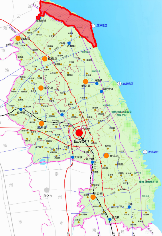 盐城市滨海县未来城市蓝图规划揭晓
